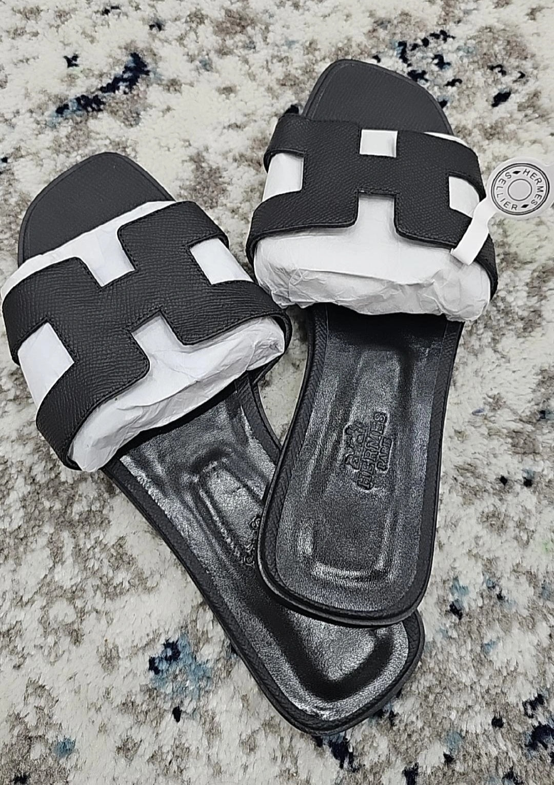 Black H Sandals preorder size 37