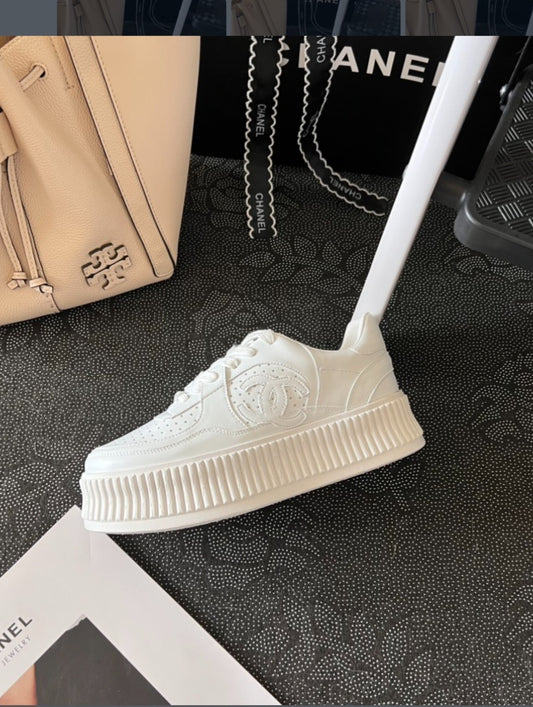 White C platform Sneaker preorder 551