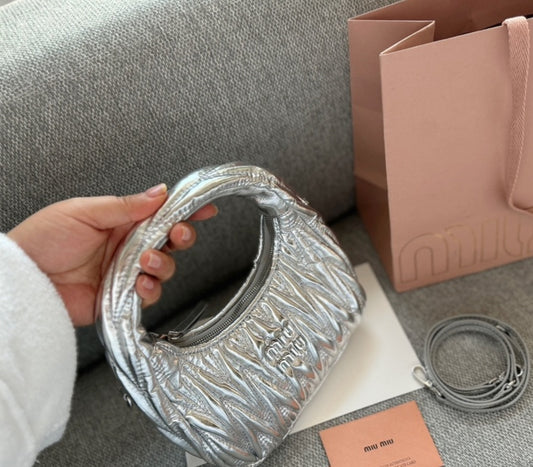 Silver MM Bag with strap preorder