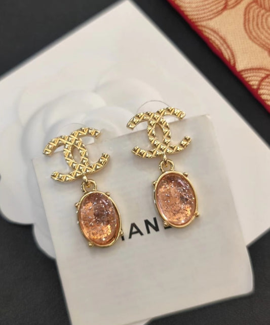 C pink champagne Earrings preorder