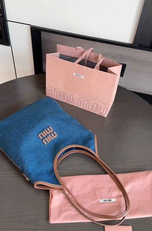 Denim/Luggage MM Bag preorder