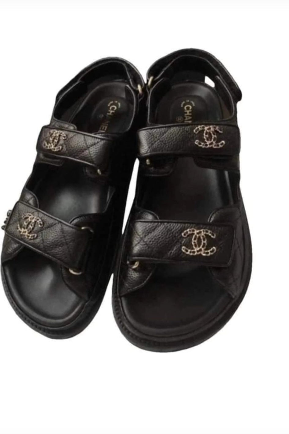 Black C Open Sandals leather Preorder