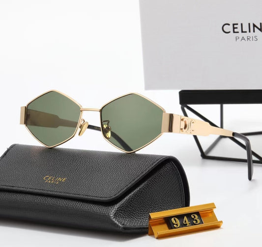 Cel Green pointy sunglasses in stock