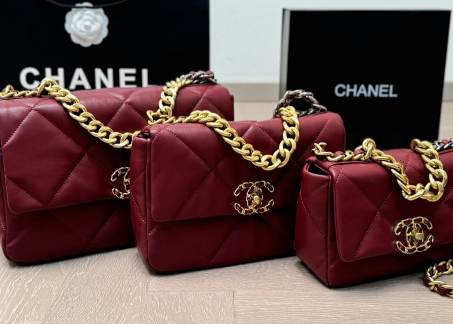 Dark Red C Bag 3 Sizes preorder