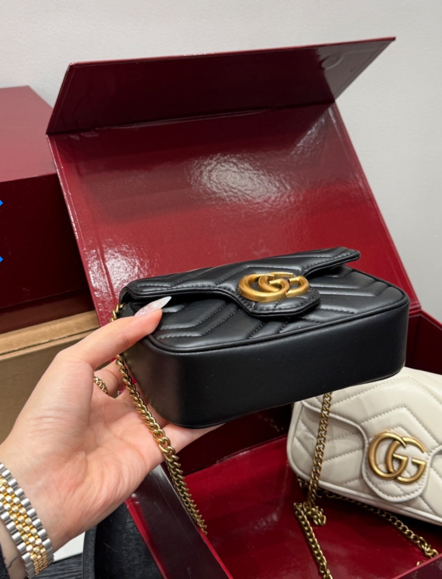 Black and white G mini m bag preorder