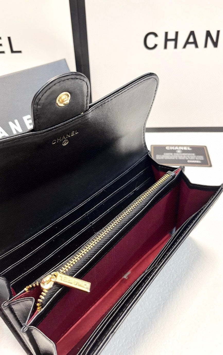 C floral black wallet preorder