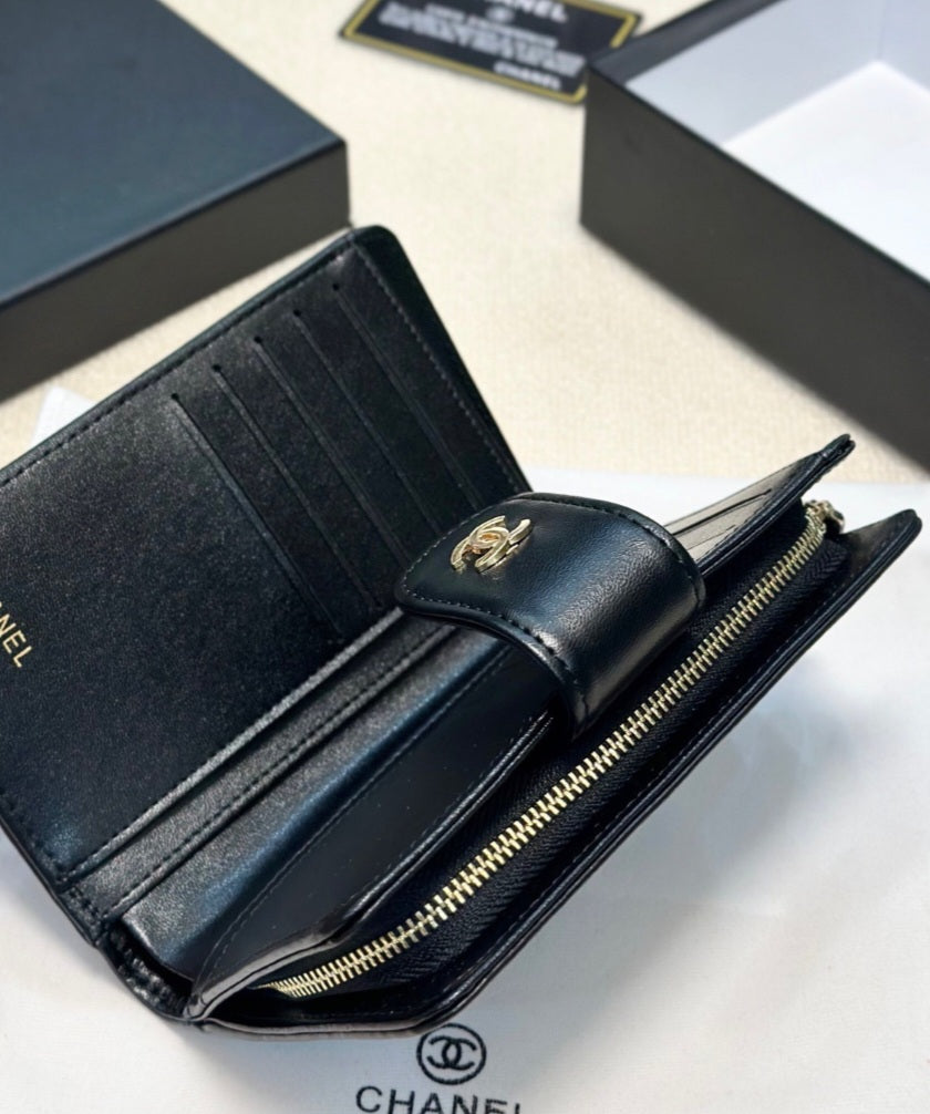 C floral black small wallet preorder