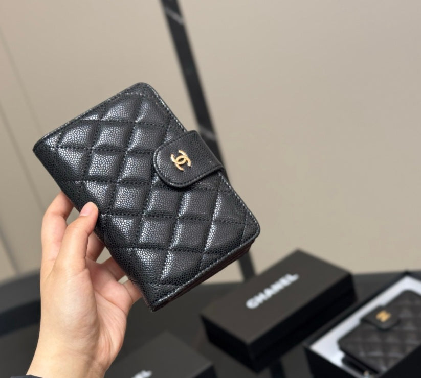 C black small snap wallet preorder