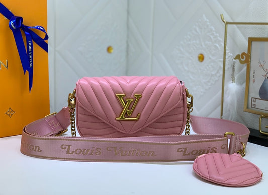 Pink L Bag with pouch