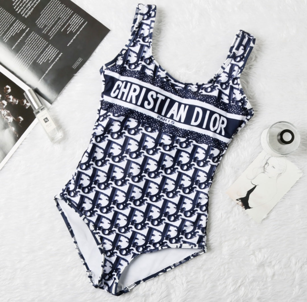 CD Blue One Piece Bathing Suit