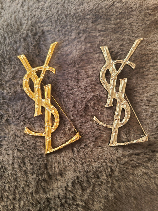 Y Metal Brooch in stock