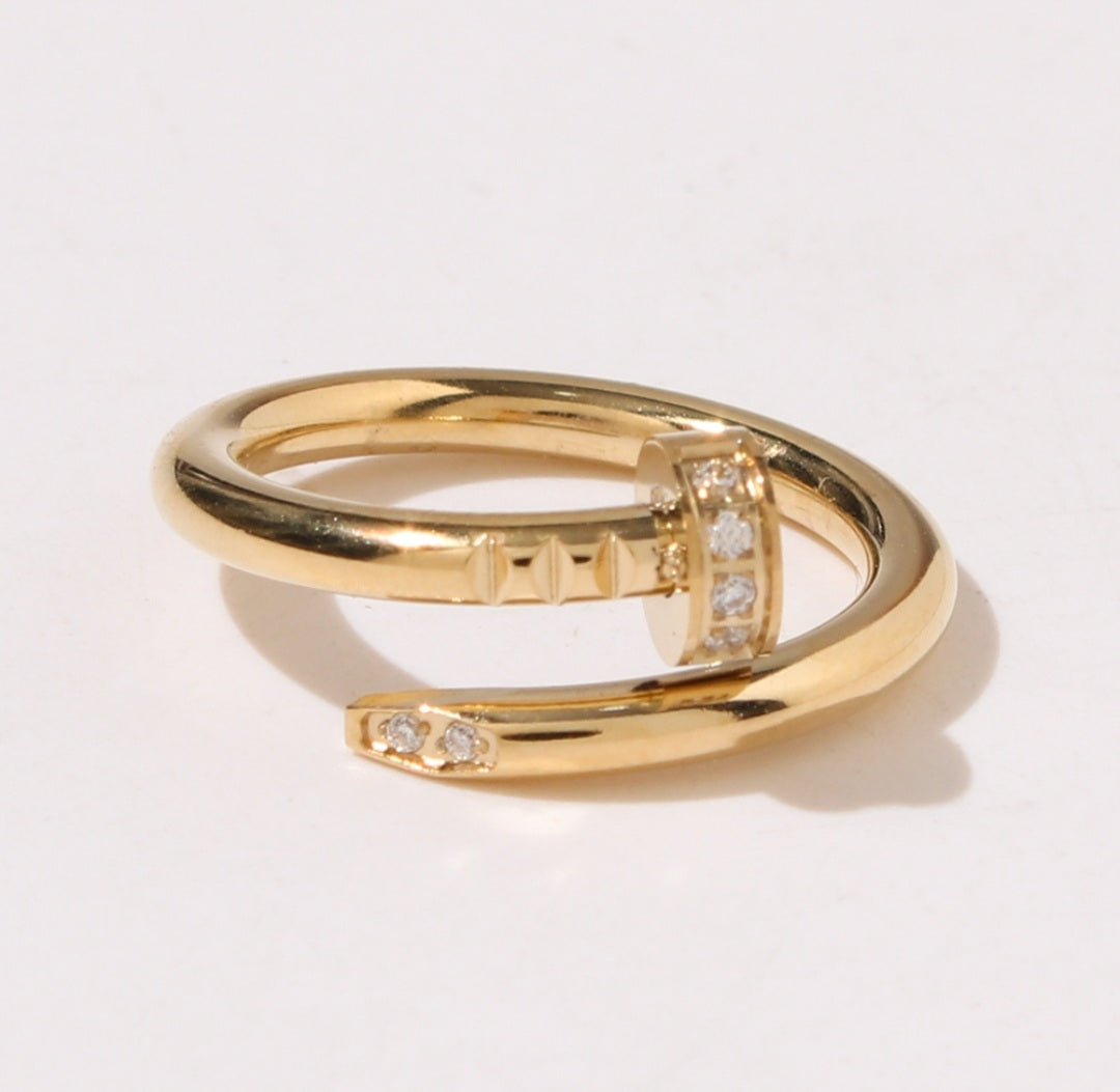 Nail Ring Gold Plated