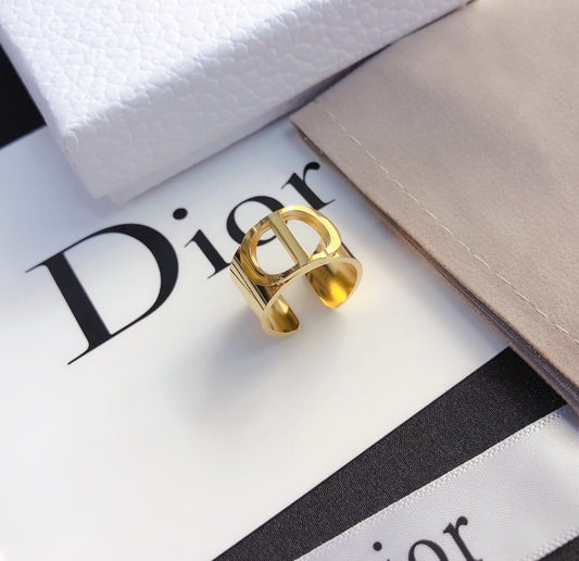 CD open back ring gold plated one size