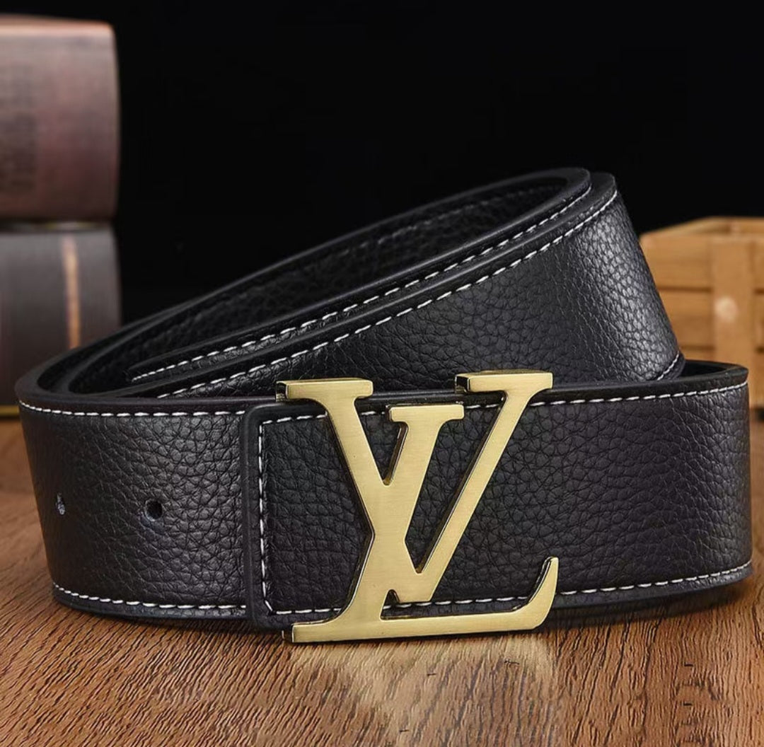 Black L belt gold buckle