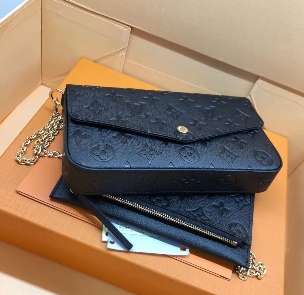 Black Rectangle L Bag with insert preorder