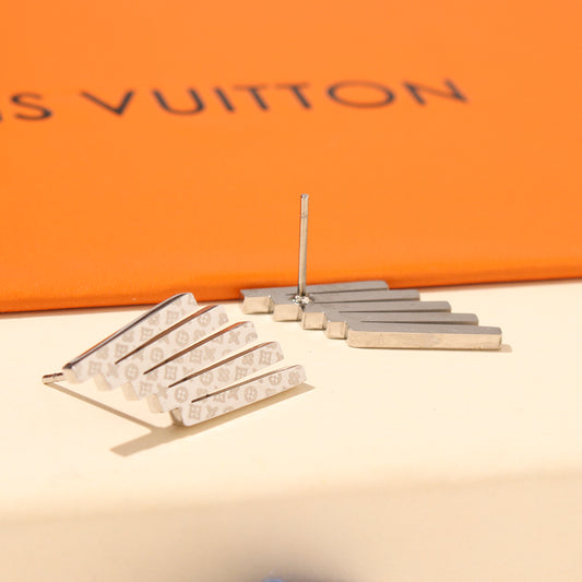 Wings L*V Earrings Gold Plated in stock
