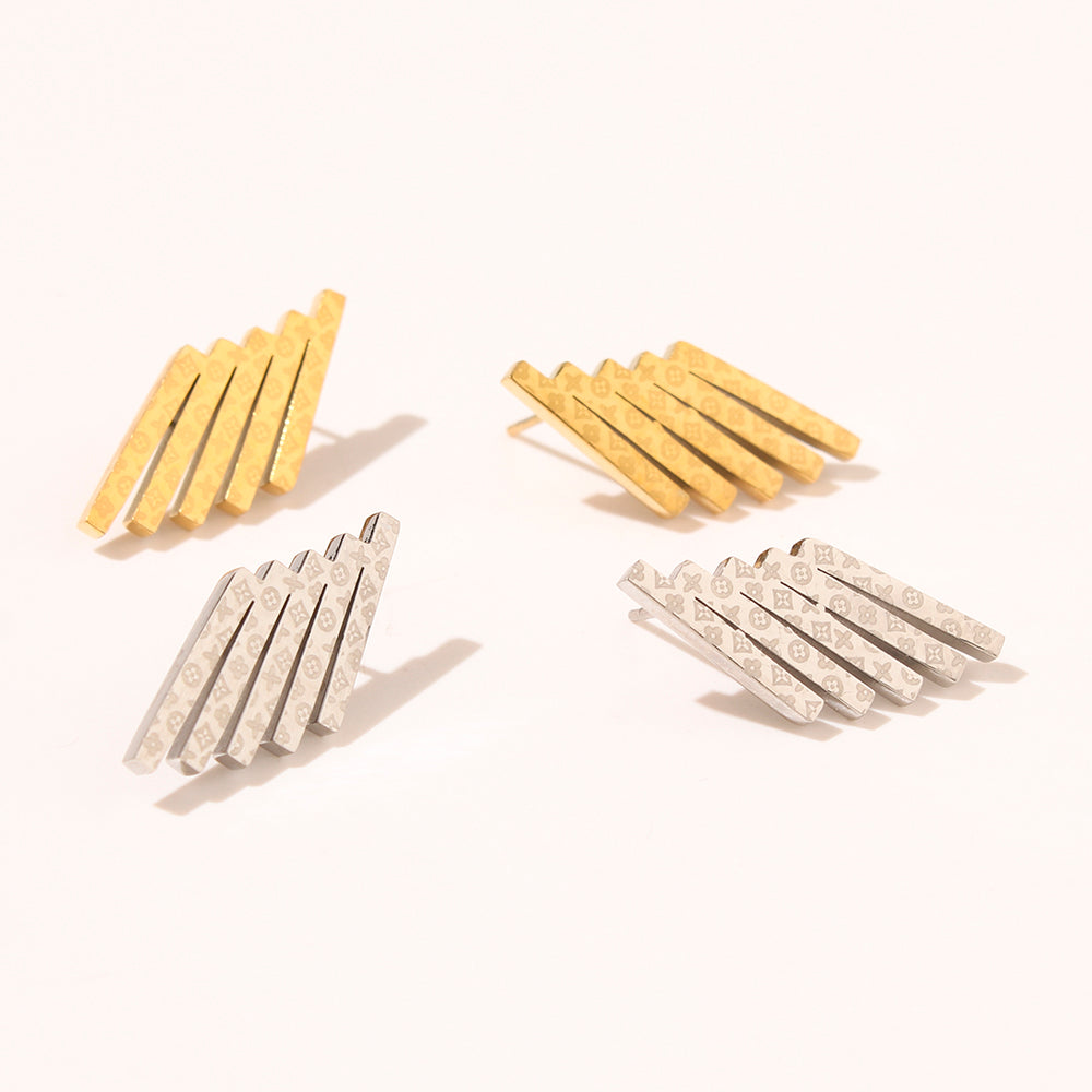 Wings L*V Earrings Gold Plated in stock