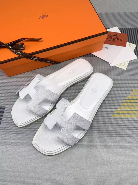 White H Slides in stock
