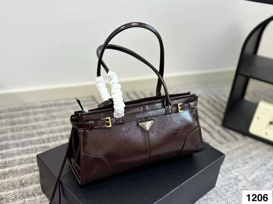 Brown P rectangular Bag