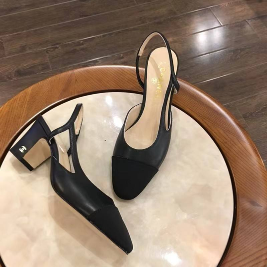 C Black slingback Heels preorder