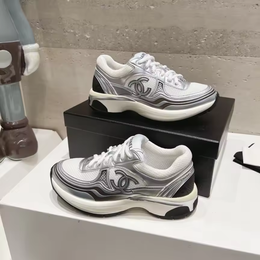 White & silver C sneakers preorder