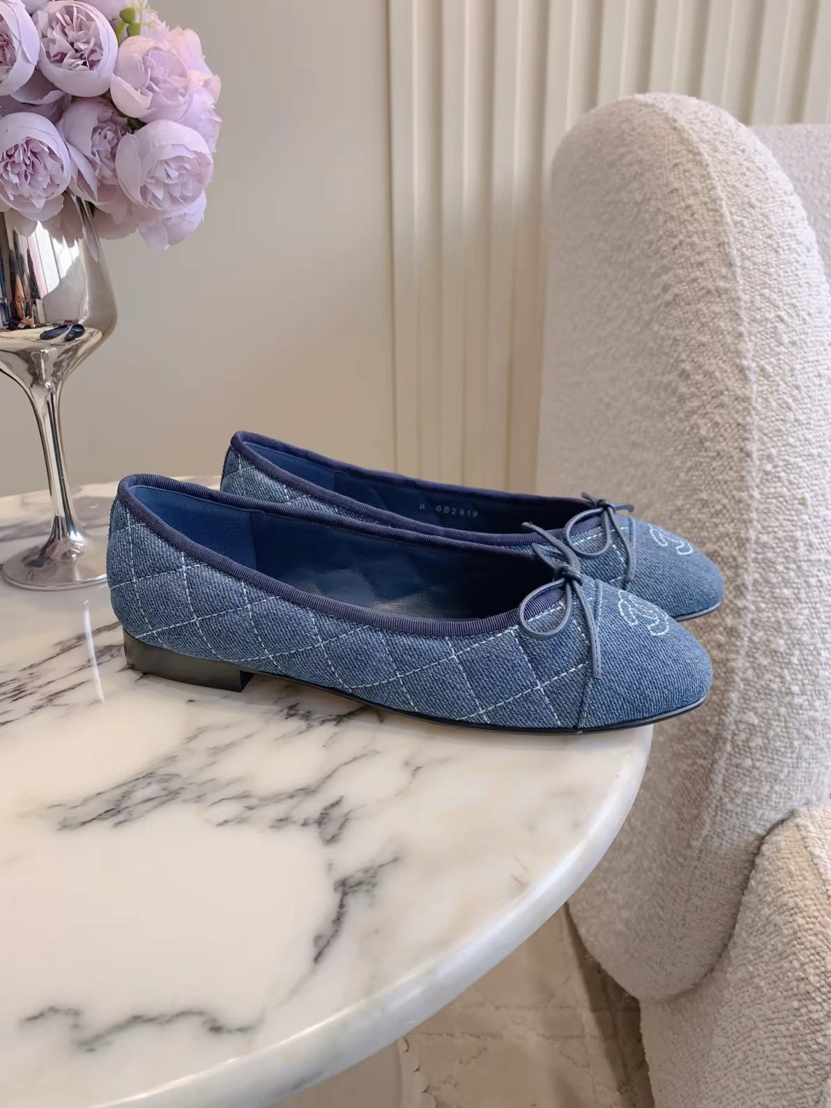 Denim C Flats quilted preorder