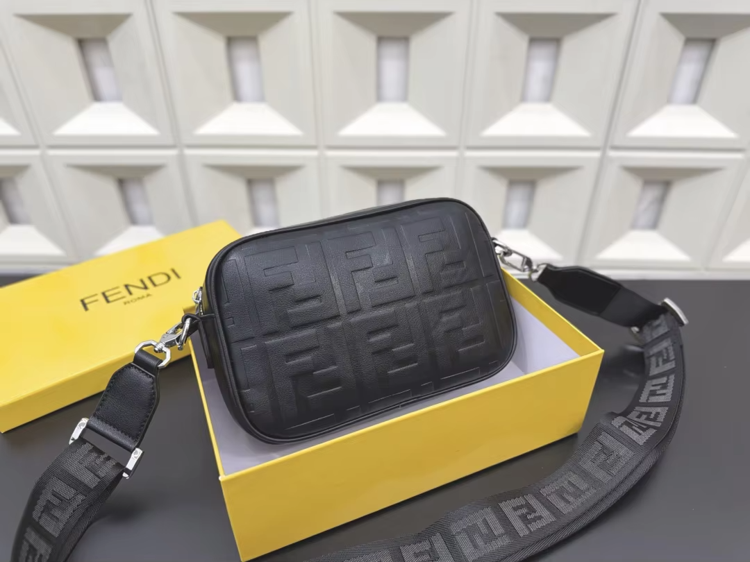 F Black Crossbody Bag with zipper preorder