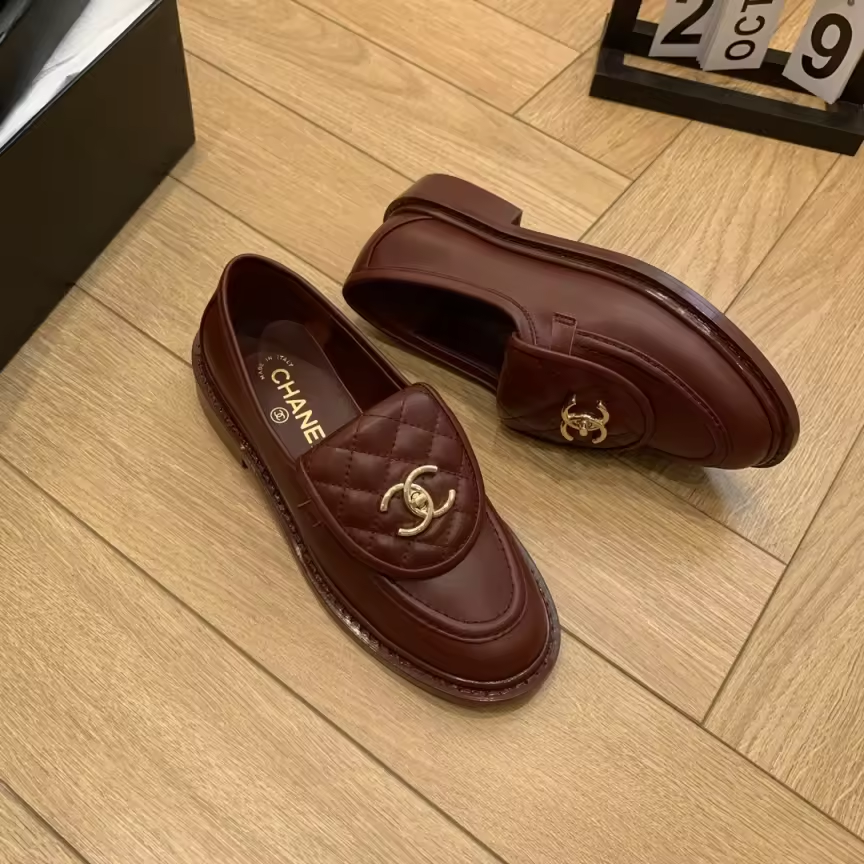 Burgundy C Leather loafers preorder
