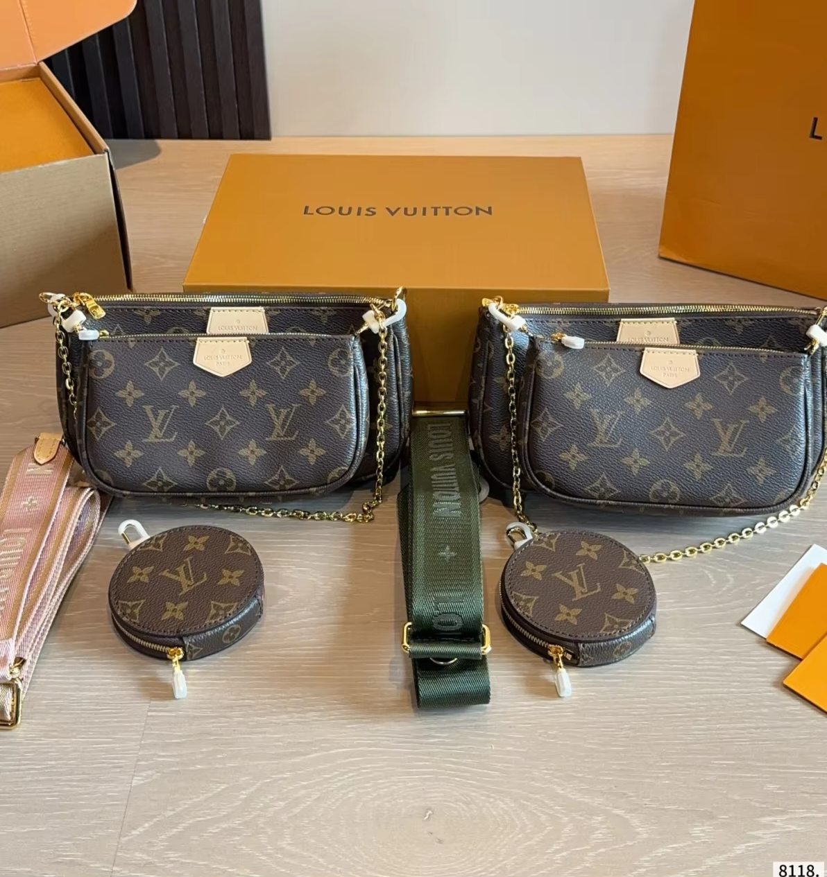 L V crossbody bag with pouch 2 colors preorder