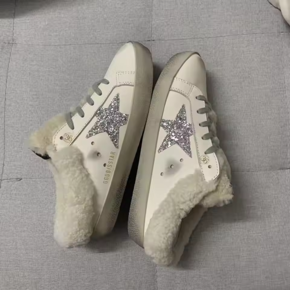 GG Star Sneakers with fur White preorder