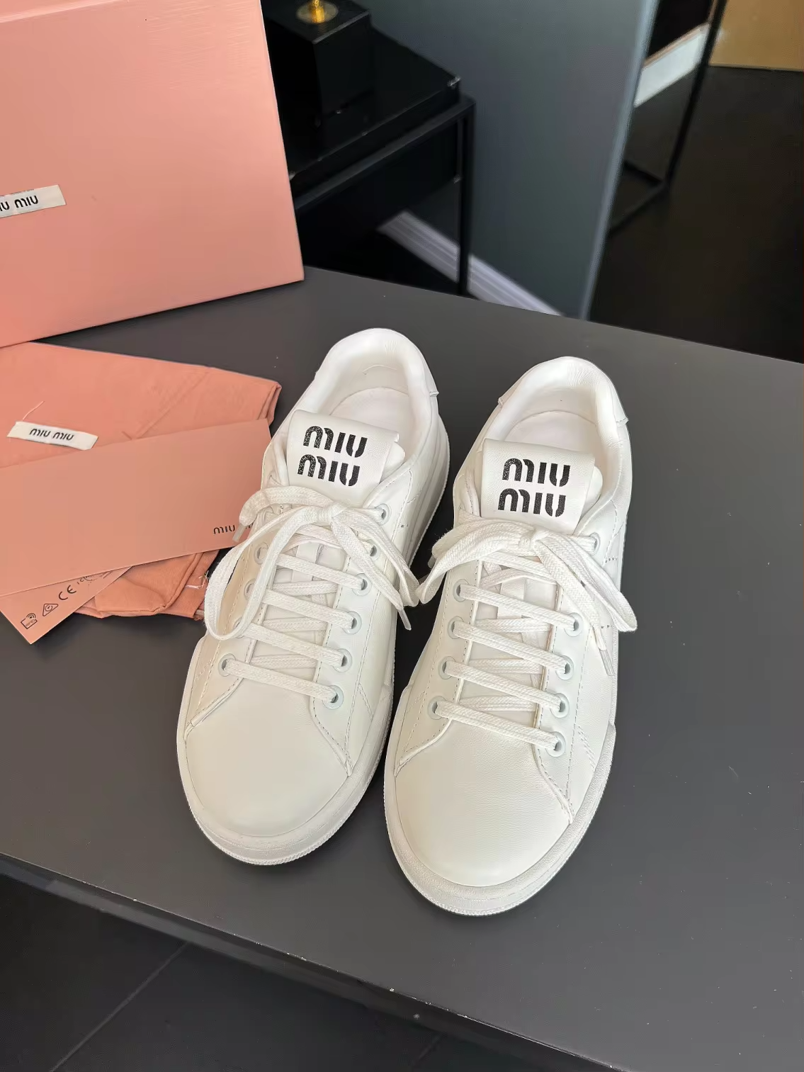MM white sneakers preorder