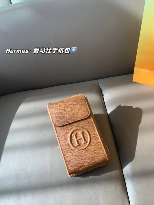 H luggage brown phone bag+wallet preorder