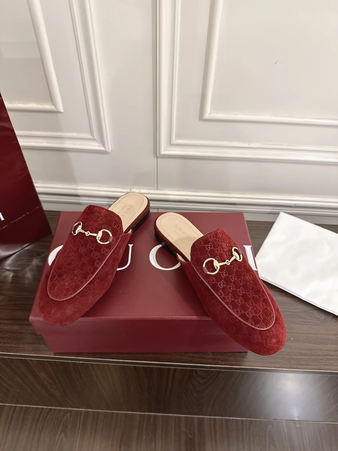 G dark red Mules preorder