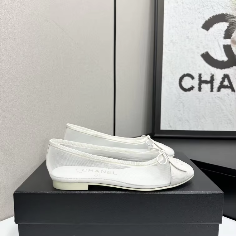 Mesh white C Flats preorder