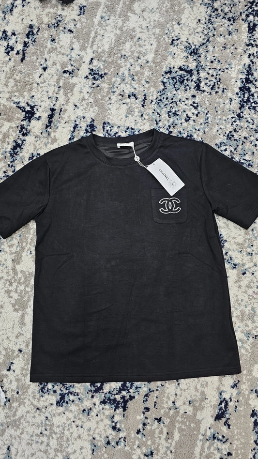 C Tshirt Black short sleeves