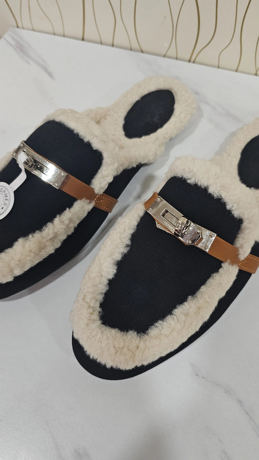 Sherpa H Black Slip ons preorder