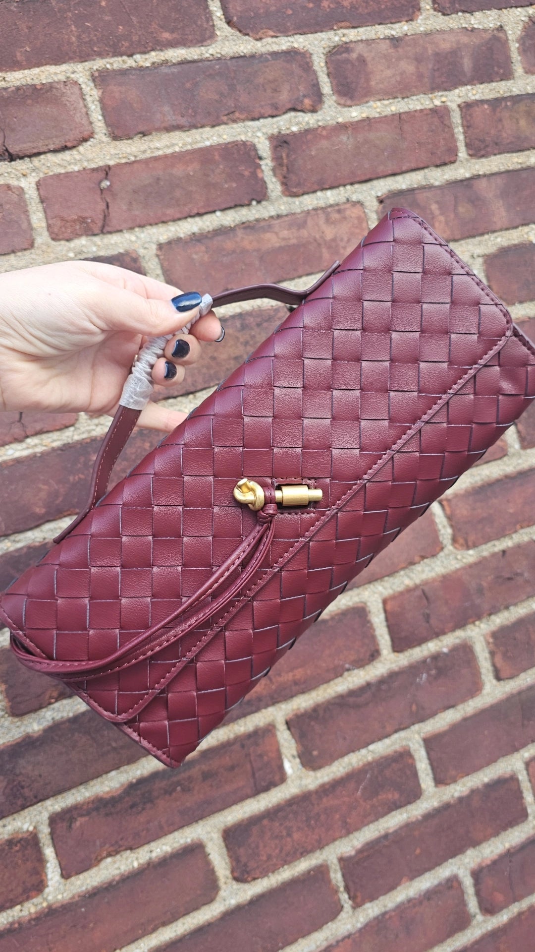 Burgundy BV Clutch in stock