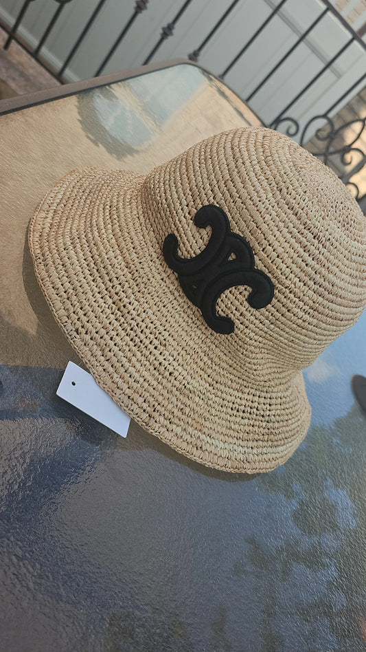 Beach straw Cel bucket hat preorder