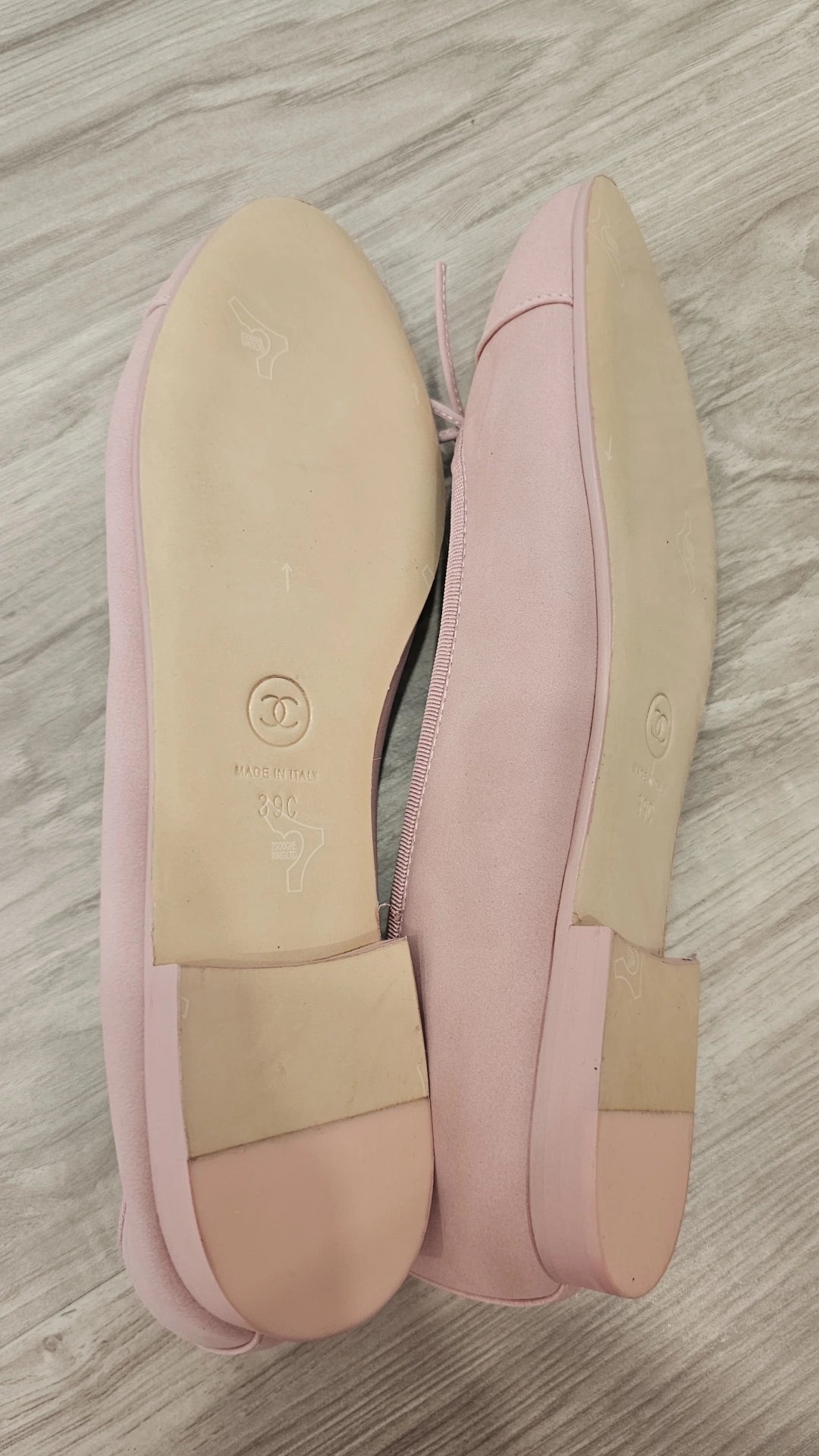 Pink C suede flats preorder