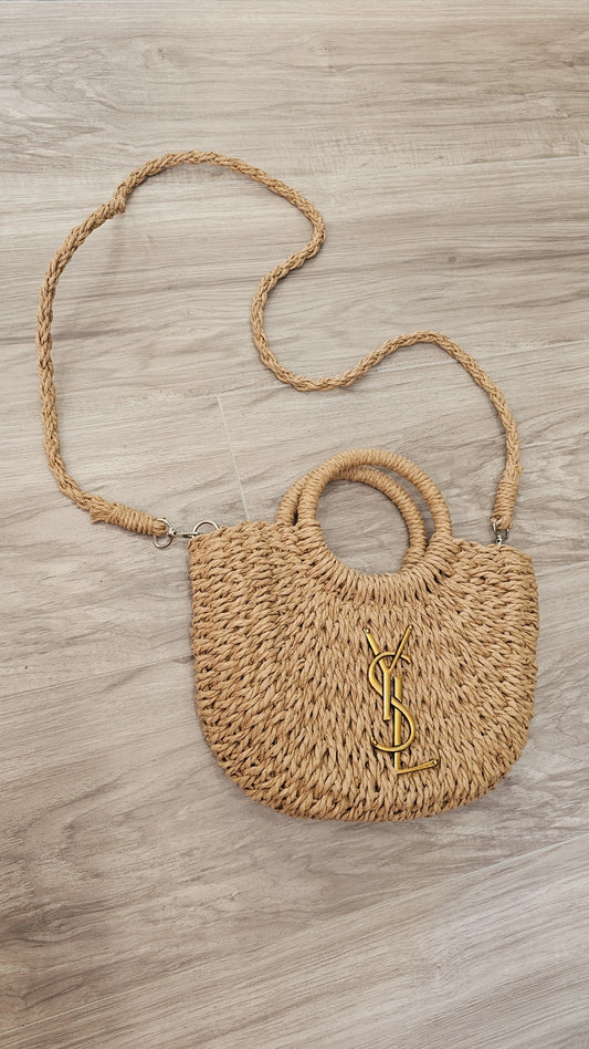 Y Wicker Summer Bag crossbody 23x19cm in stock
