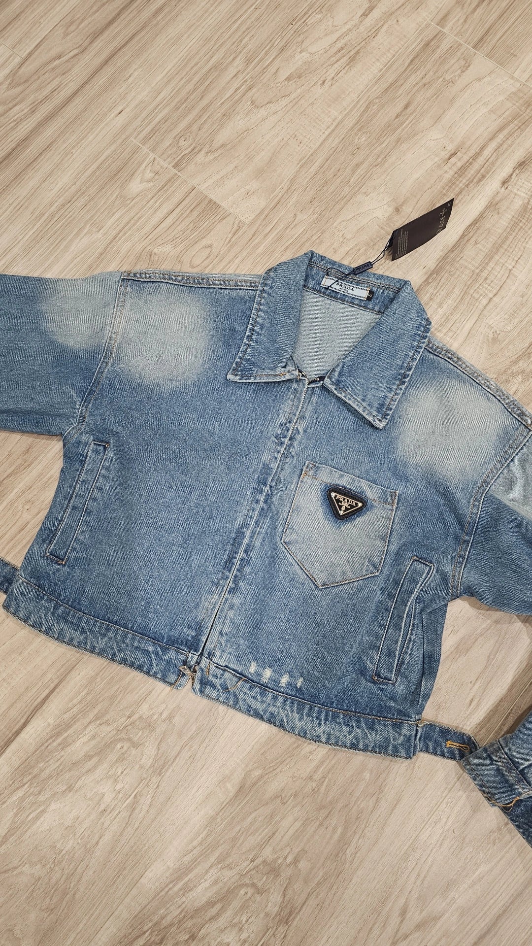 P denim crop jacket preorder
