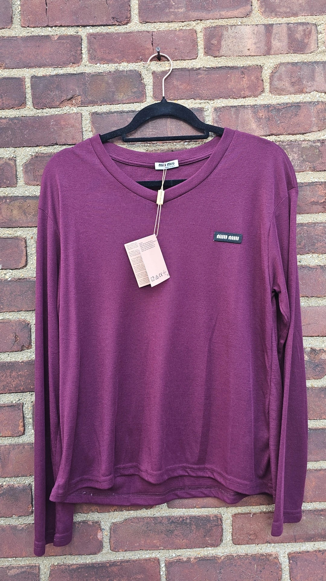 Mm Maroon v neck oversized top