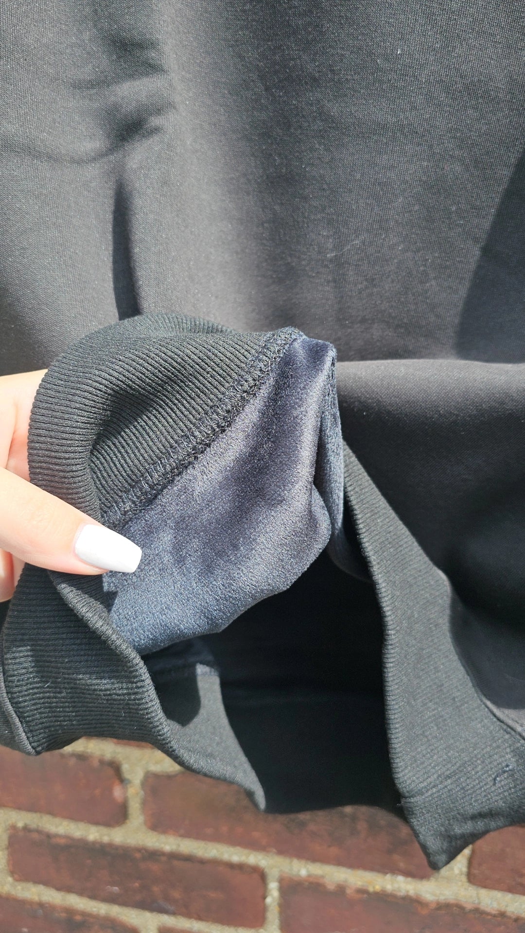 M Black fleece lined unisex sweater