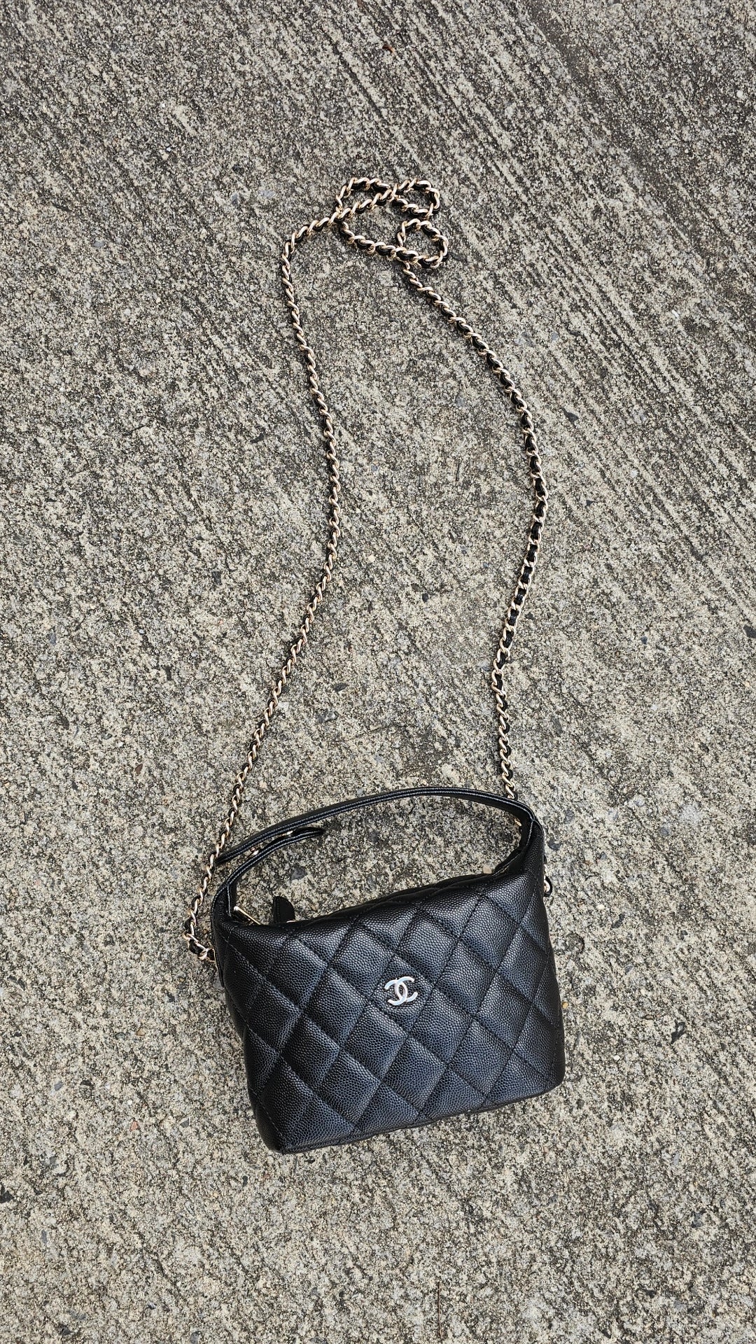 C Black crossbody bag 15x13cm