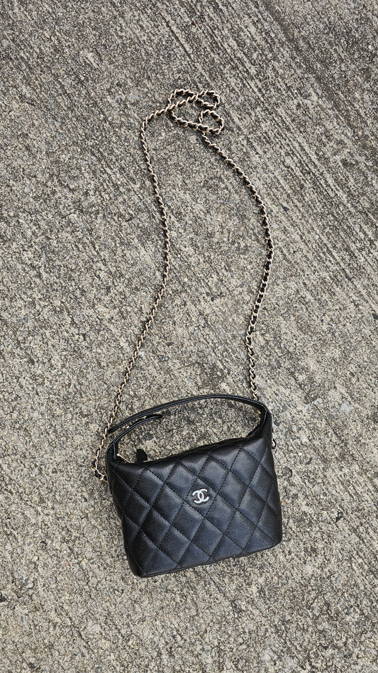 C Black crossbody bag 15x13cm