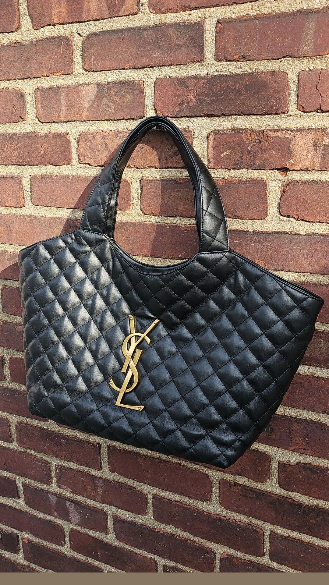 Y Black leather tote bag 46x28cm preorder