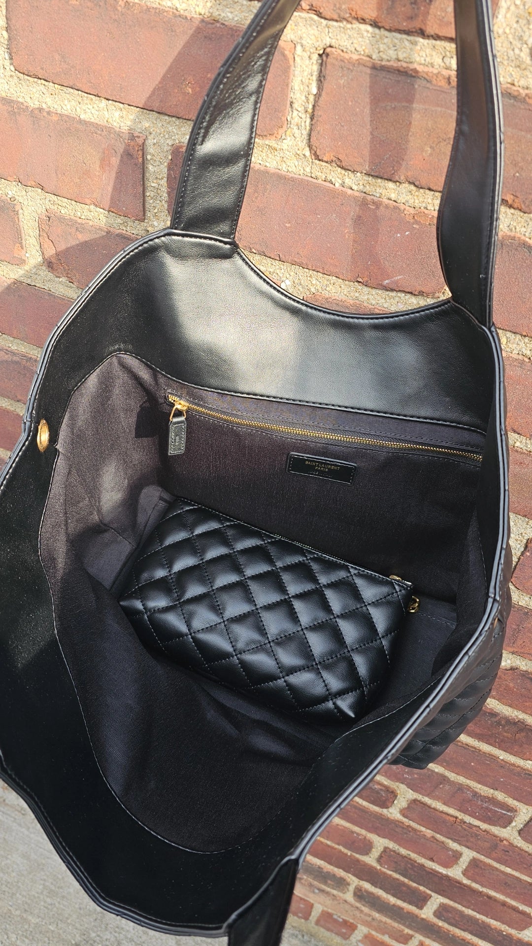 Y Black leather tote bag 46x28cm preorder