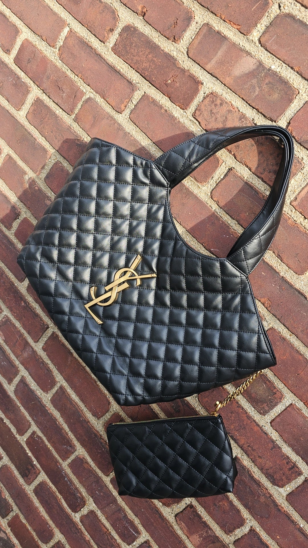 Y Black leather tote bag 46x28cm preorder