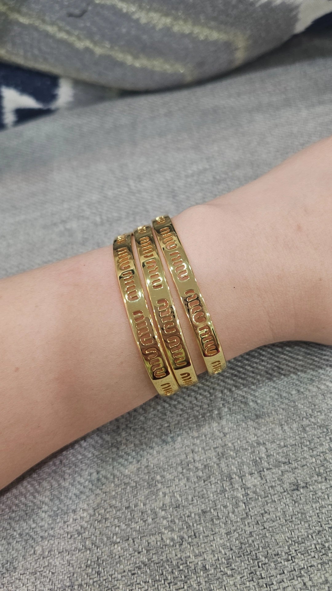 MM gold plated copper open bangle
