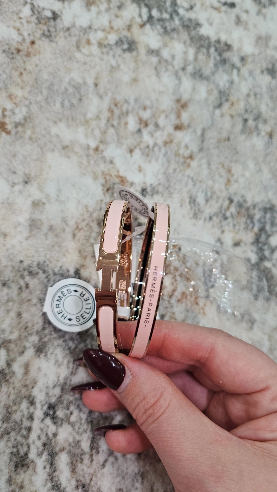 Then H bangles titanium steel gold plated